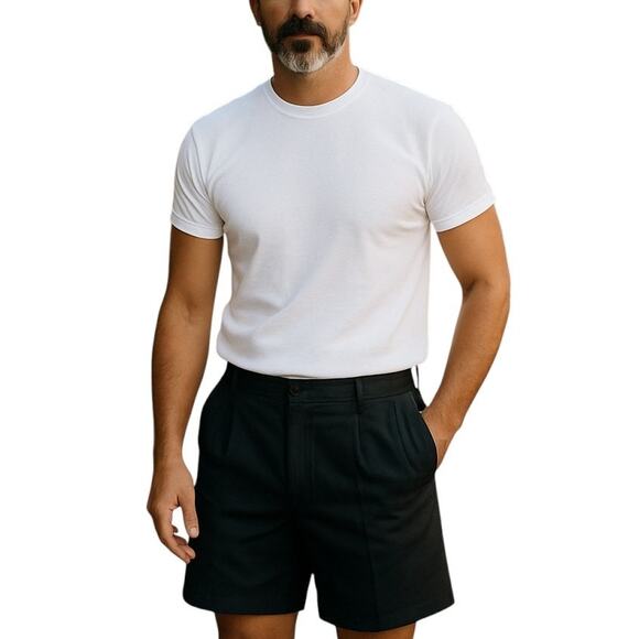 Izod Golf 44 2XL Navy Men's Shorts  2X XXL Zipper Button Pleated - Picture 1 of 5